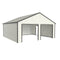 Chery Industrial 23' x 22' Double Garage Metal Shed with Side Entry Door