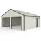 Chery Industrial 23' x 22' Double Garage Metal Shed with Side Entry Door