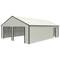Chery Industrial 25' x 33' Double Garage Metal Shed with Side Entry Door