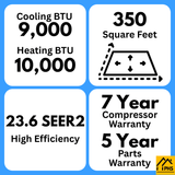 MRCOOL DIY 5th Gen E Star 9K BTU Single Zone Mini Split Complete System with 25ft. Line Set 115V