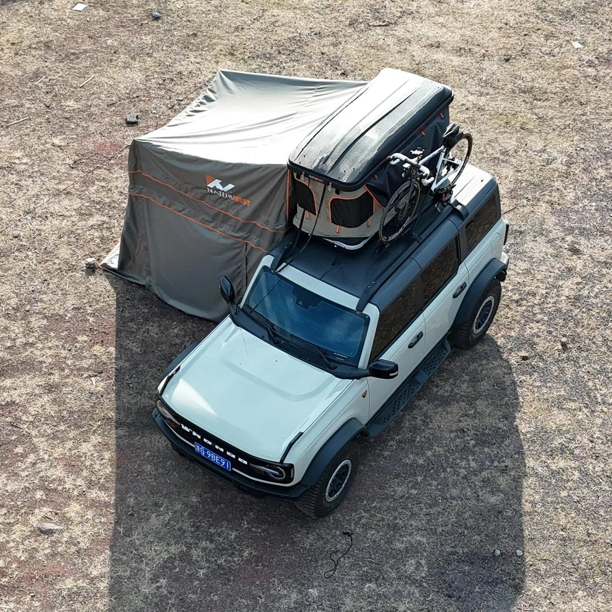 Naturnest Orion Mini Hard Shell Rooftop Tent 1‑Person ABS Pop‑Up Roof Tent
