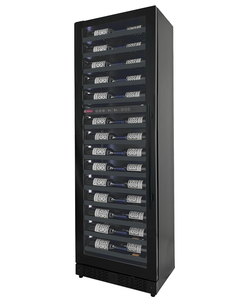 Allavino Reserva Series 67″ 71″ Tall Dual Zone Left Hinge Black Shallow Wine Refrigerator Console