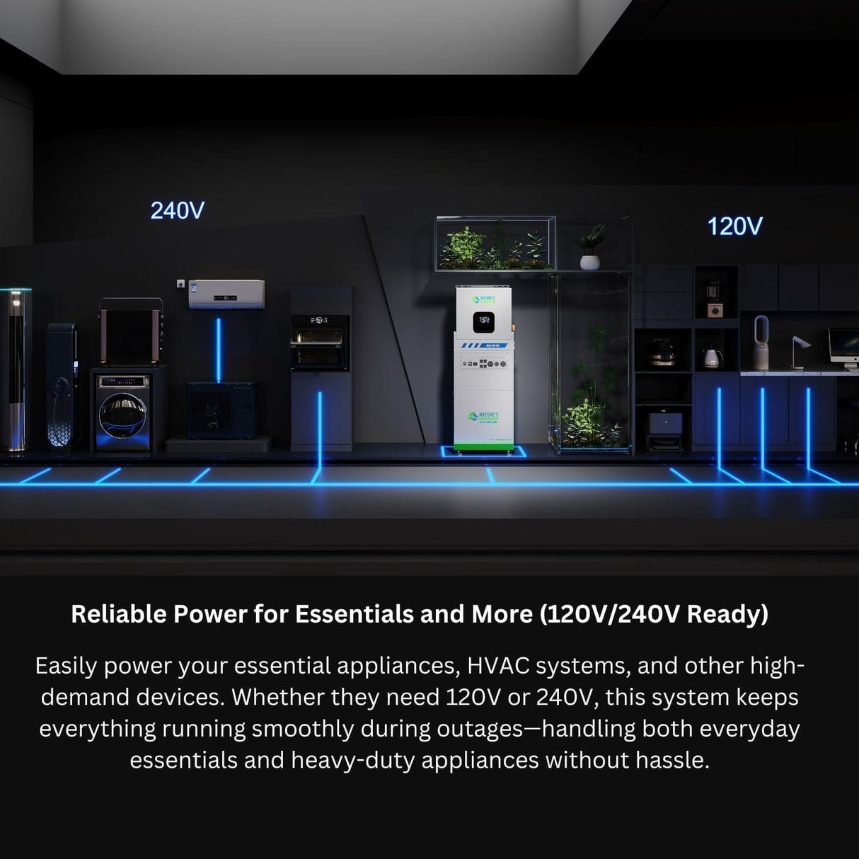 Nature's Generator MyGrid 10K with Transfer Switch for House Battery Backup