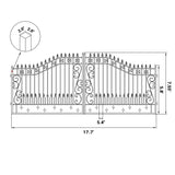 Chery Industrial 18x8 ft Steel Dual Swing Driveway Gate