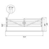 Chery Industrial 20 ft Farm Metal Driveway Gate with Diagonal Tubes, Dual Swing