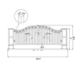 Chery Industrial 20x8 ft Dual Swing Driveway Gate with Ornamental Posts