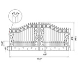 Chery Industrial 16x8 ft Dual Swing Driveway Gate with Star Pattern