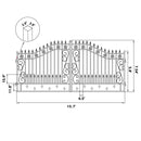 Chery Industrial 16x8 ft Dual Swing Driveway Gate with Star Pattern