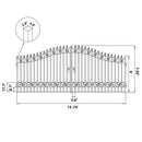 Chery Industrial 16x8 ft Steel Dual Swing Driveway Gate