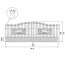 Chery Industrial 20x7 ft Steel Dual Swing Driveway Gate with Rectangular Deer Pattern