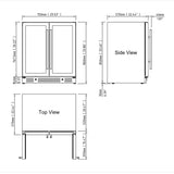 KingsBottle 30-inch Combination Beer and Wine Cooler with Low-E Glass Door