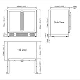 KingsBottle 36-inch Beer and Wine Cooler Combination with Low-E Glass Door