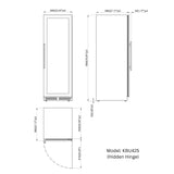 KingsBottle Upright Single Zone Large Wine Cooler With Low-E Glass Door