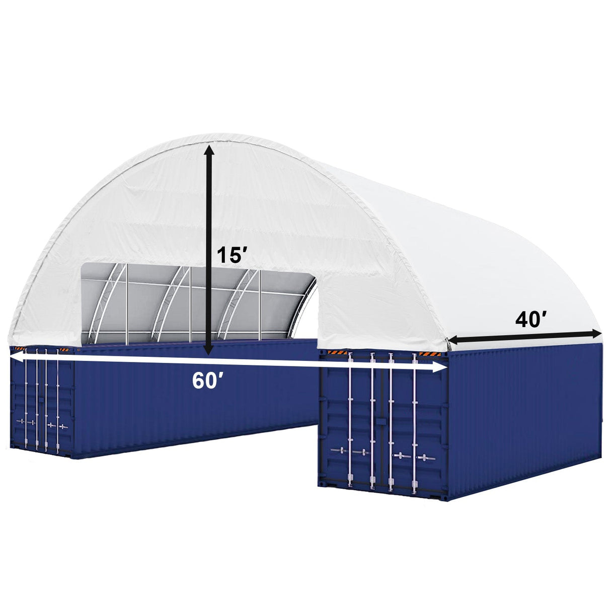 Chery Industrial 60'x40'x15' Double Truss Container Canopy Shelter