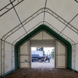 Chery Industrial Gold Mountain Double Truss Arch Storage Shelter 20′ W × 40′ L × 16′ H