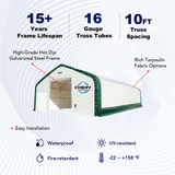 Double Truss Arch Storage Shelter 30′ W × 80′ L × 20′ H
