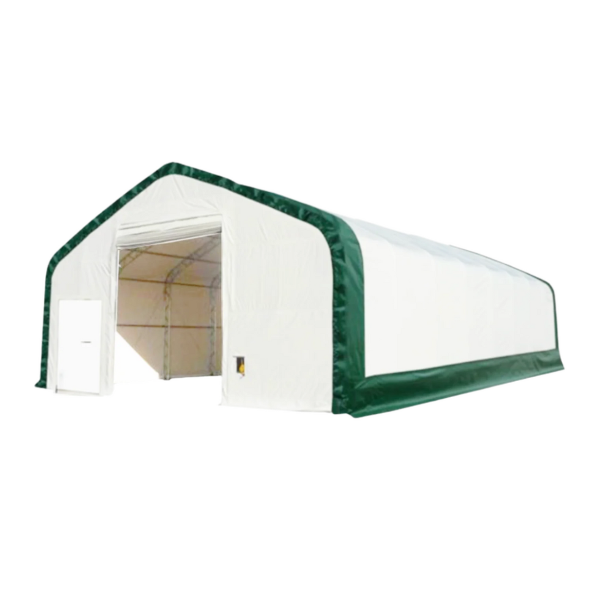 Chery Industrial Gold Mountain Double Truss Arch Storage Shelter 40′ W × 64′ L × 23′ H