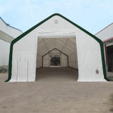 Double Truss Storage Shelter W40'xL80'xH21', 8' Truss Spacing