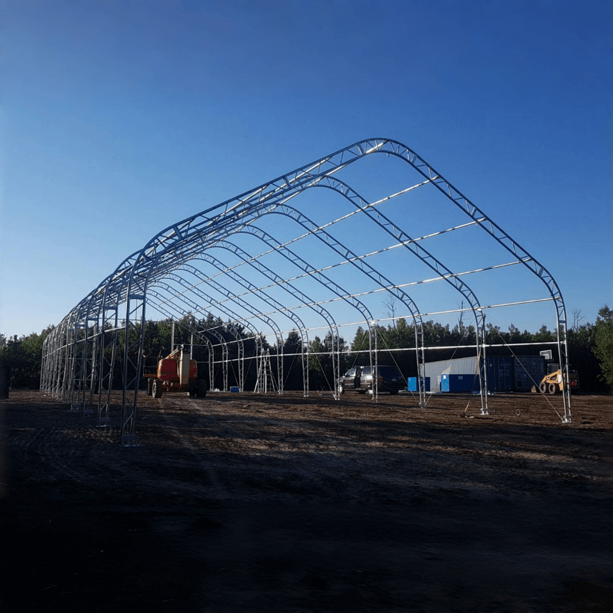 Double Truss Storage Shelter 40′ W × 80′ L × 23′ H