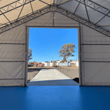 Chery Industrial Gold Mountain Double Truss Storage Shelter 50′ W × 100′ L × 23′ H