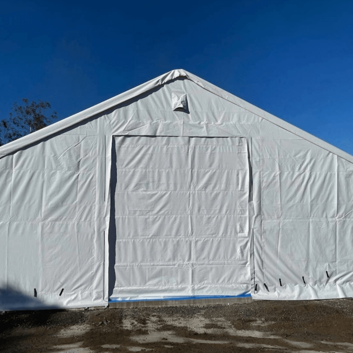 Double Truss Storage Shelter 50′ W × 80′ L × 23′ H
