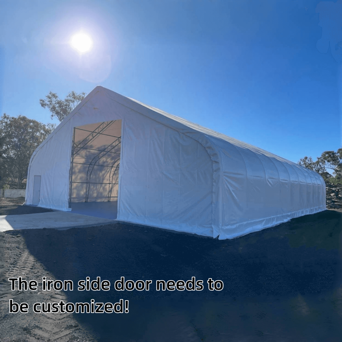 Double Truss Storage Shelter 50′ W × 80′ L × 23′ H