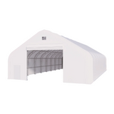Double Truss Storage Shelter 70′ W × 120′ L × 28′ H