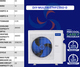 MRCOOL DIY 5th Gen 2-Zone 18,000 BTU Ductless Mini Split Air Conditioner & Heat Pump with Pre-Charged (25 ft + 25 ft) Line Sets (6K + 12K) — DIYM227HPW00D06