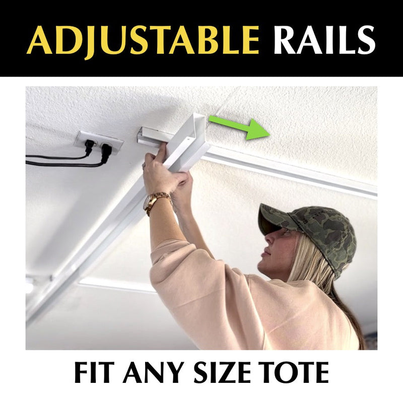 EZ Garage Storage E-Z Glide Tote Slide PRO Overhead Storage System
