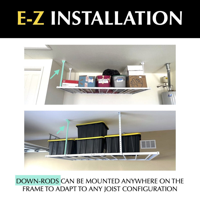 EZ Garage Storage Heavy Duty 4'x8' Overhead Storage Platform With 1000Lb Capacity