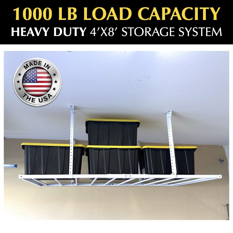 EZ Garage Storage Heavy Duty 4'x8' Overhead Storage Platform With 1000Lb Capacity