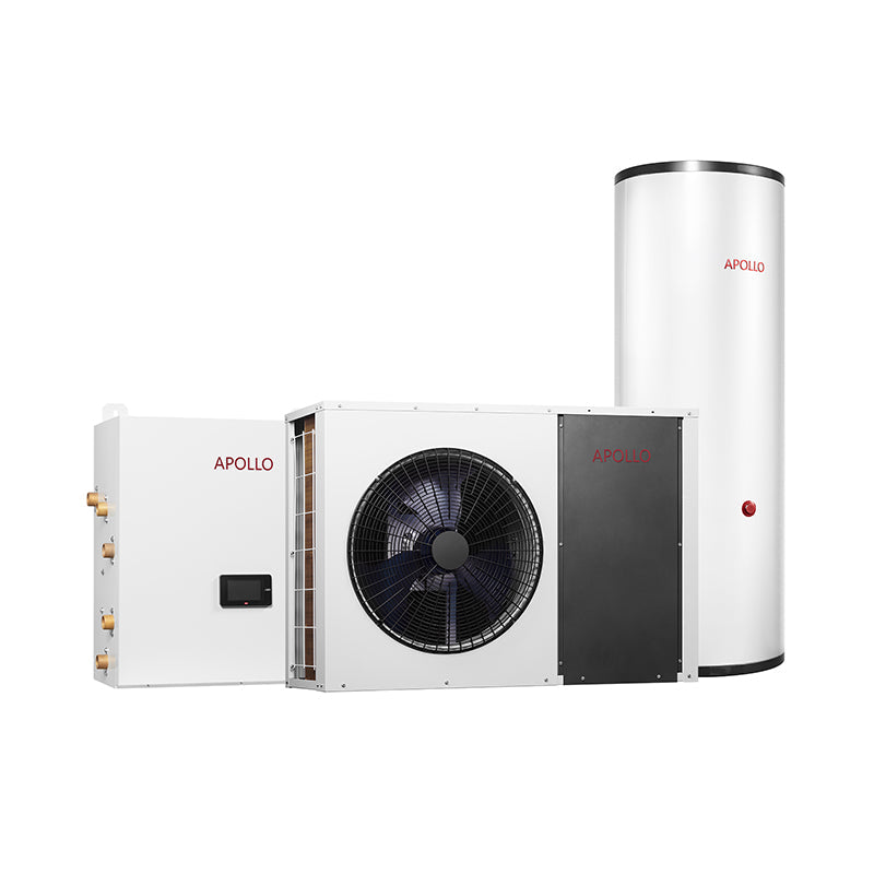 APOLLO Central Heat Pump - 42k BTU / 3.5 Ton - Air to Water - EVI Inverter DC Technology
