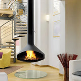 HearthArtSinn Shine 2 Luxury Hanging Trumpet-Shaped Real Fire Fireplace
