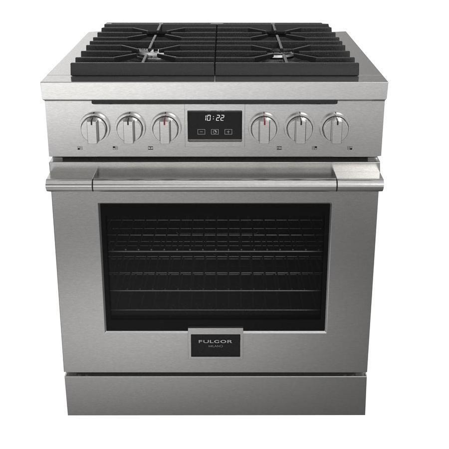 Fulgor Milano Accento 30” 4.4 cu. ft Stainless Steel All-Gas Professional Range F4PGR304S1