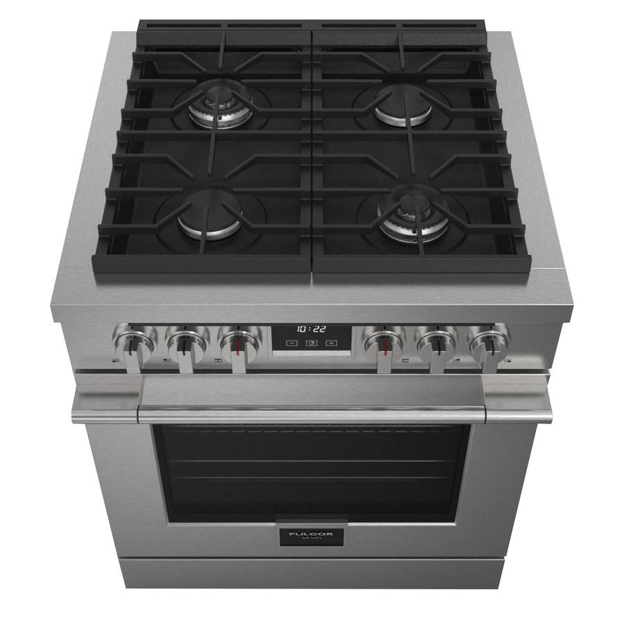 Fulgor Milano Accento 30” 4.4 cu. ft Stainless Steel All-Gas Professional Range F4PGR304S1