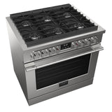 Fulgor Milano Sofia 36” 5.7 cu. ft Stainless Steel Gas Professional Range F6PGR366S2