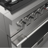 Fulgor Milano Accento 36” 5.7 cu. ft Stainless Steel All Gas Range F4PGR366S2