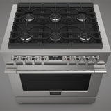 Fulgor Milano Accento 36” 5.7 cu. ft Stainless Steel All Gas Range F4PGR366S2