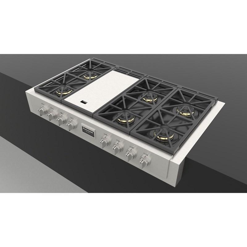 Fulgor Milano Sofia 48” 6-Burner Stainless Steel Gas Rangetop with Griddle F6GRT486GS1