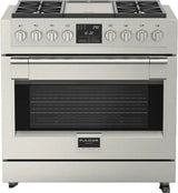 Fulgor Milano Sofia 36” 5.7 cu. ft Stainless Steel Dual Fuel Range with Griddle F6PDF364GS1