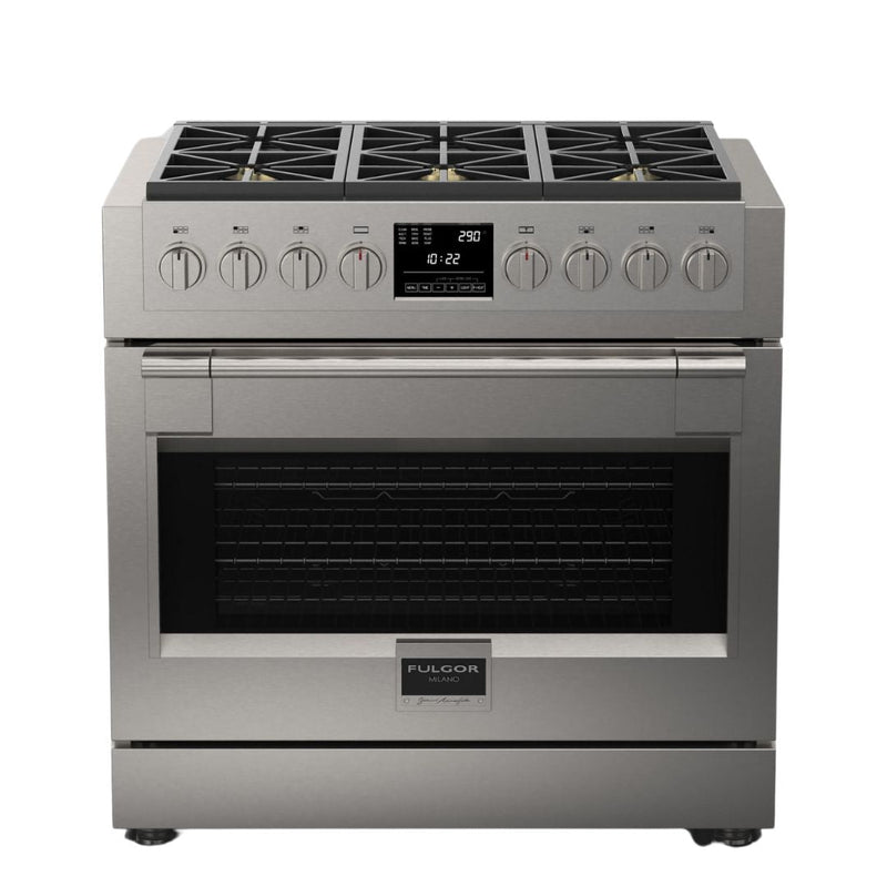 Fulgor Milano Sofia 36” 5.7 cu. ft Dual Fuel Range in Stainless F6PDF366S1