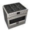Fulgor Milano Sofia 36” 5.7 cu. ft Dual Fuel Range in Stainless F6PDF366S1