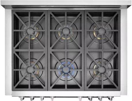 Fulgor Milano Sofia 36” 5.2 cu. ft. Stainless Steel Gas Freestanding Range F6PGR366S1