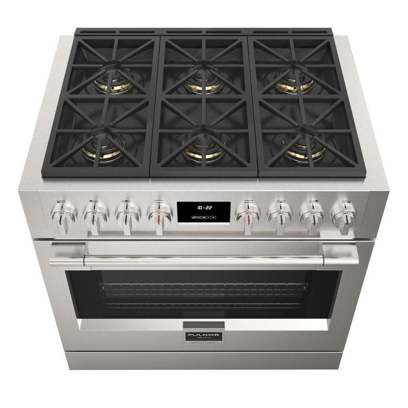 Fulgor Milano Sofia 36" 5.7 cu. ft  Gas Range in Stainless F6PGR366S2