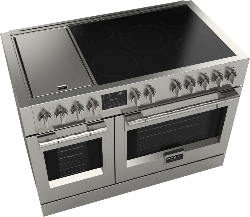 Fulgor Milano Sofia 48” 7.1 cu. ft Stainless Steel Professional Induction Range with Griddle F6PIR485GS1