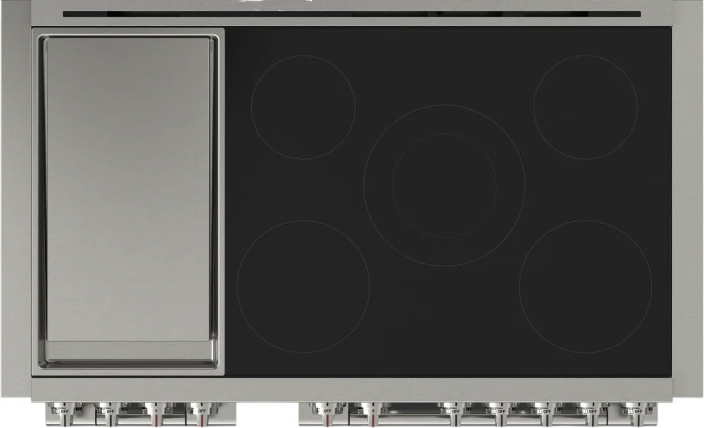 Fulgor Milano Sofia 48” 7.1 cu. ft Stainless Steel Professional Induction Range with Griddle F6PIR485GS1