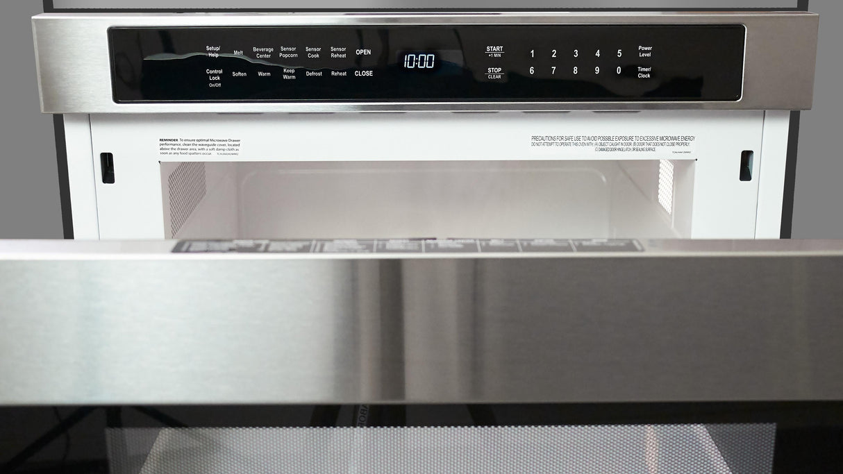 Fulgor Milano 24” 1.2 cu. ft Stainless Steel Built‑In Drawer Microwave Oven F7DMW24S2