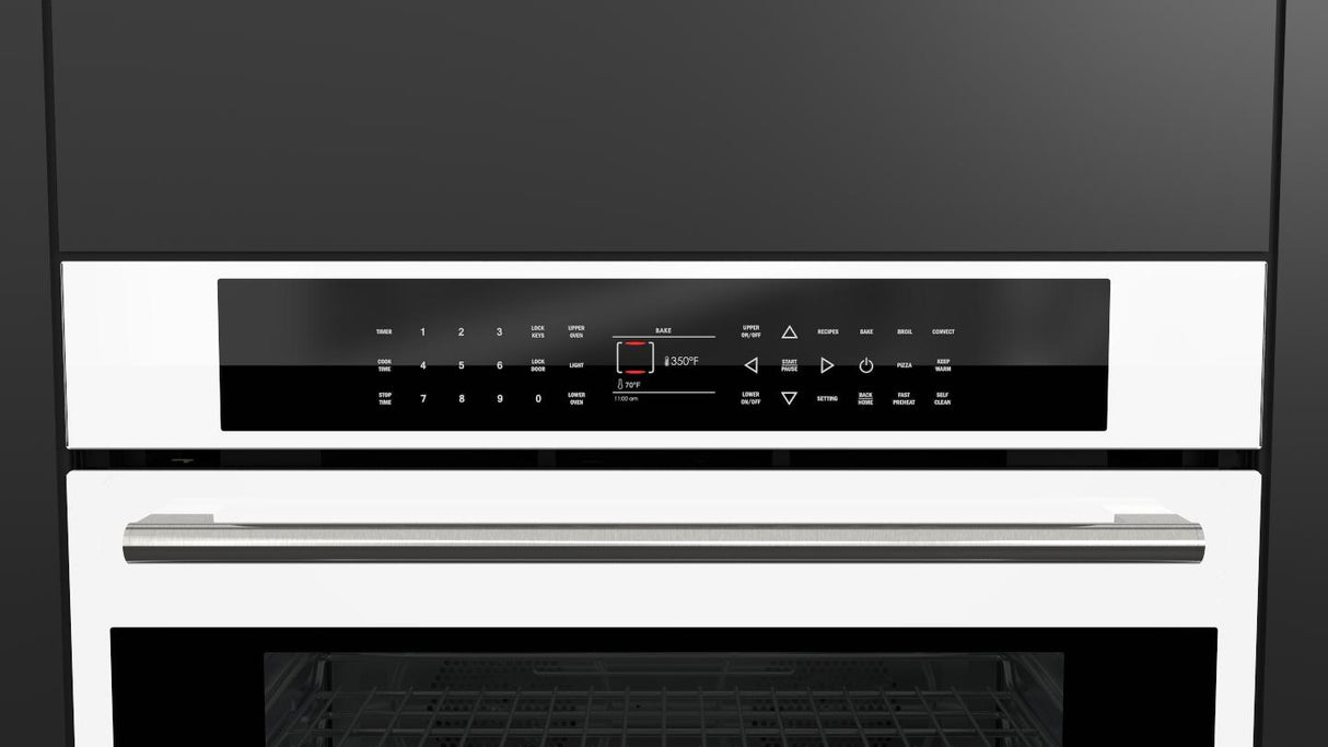 Fulgor Milano 30” 8.8 cu. ft White Electric Double Wall Oven F7DP30W1