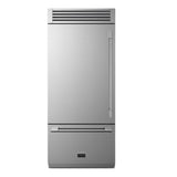Fulgor Milano 36” 18.5 cu. ft. Stainless Steel Built‑In Bottom Freezer Refrigerator F7PBM36S2-L