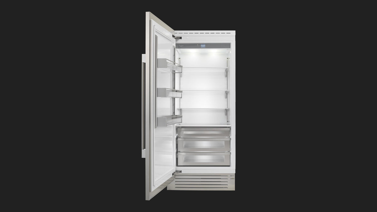 Fulgor Milano 700 Series 36" 21.54 Cu. Ft. Built-In Column Refrigerator Left Hinge F7SRC36S1-L